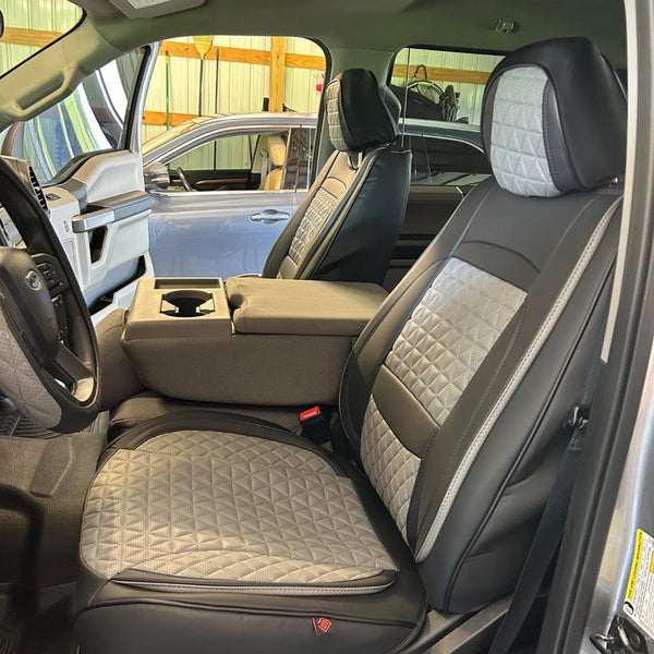 Tony A.'s 2021 Ford F-250 XLT with diamond-stitched covers